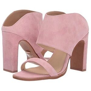 Never Worn! 42 Gold Linx Light Pink Suede
